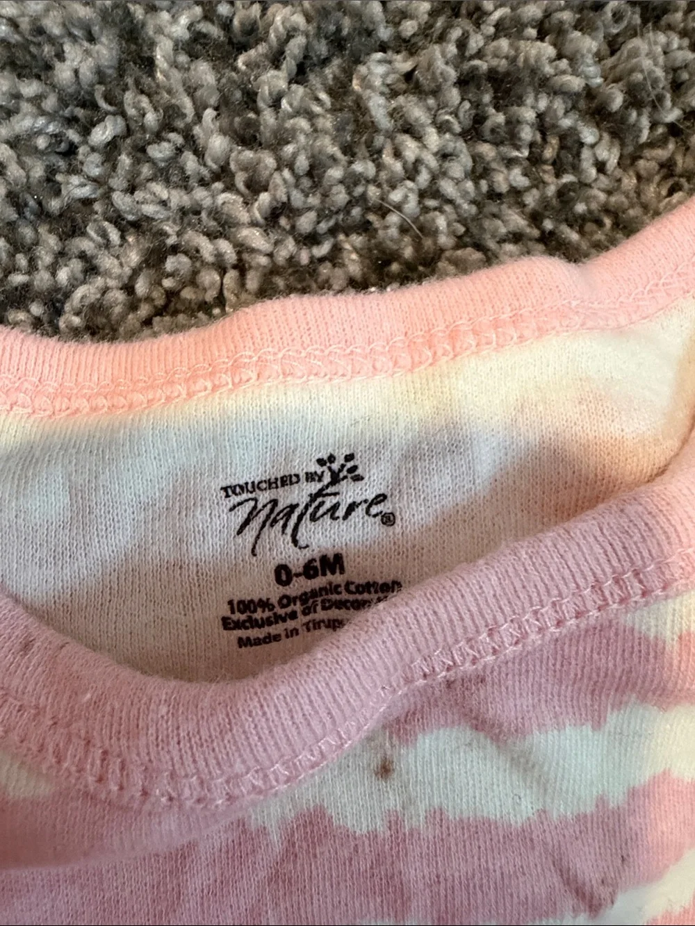 Kids Long Sleeve Pink & White Striped Sleep Tee - Unbranded